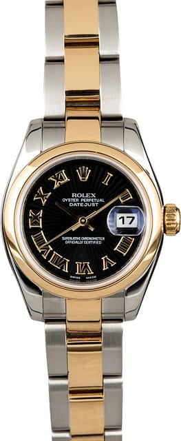 Rolex Lady Datejust 179163 Black Sunbeam Dial
