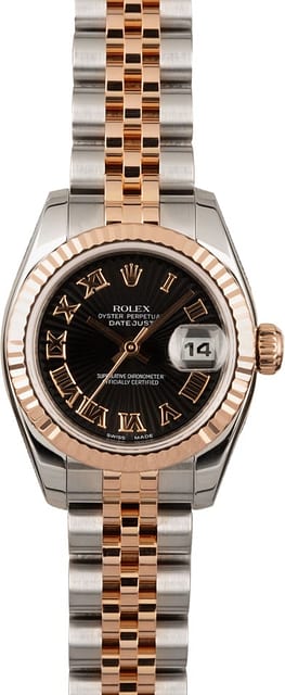 Rolex Datejust 179171 Black Sunbeam Dial