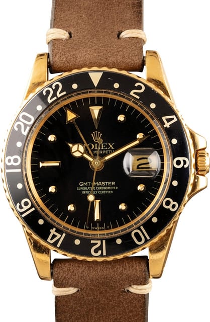 Vintage 1979 Rolex GMT-Master 1675 Nipple Black Dial