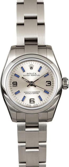 Pre Owned Rolex Lady Oyster Perpetual 176200 Blue Index
