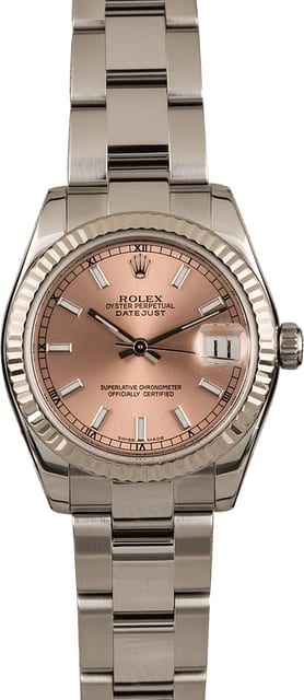 Pre Owned Rolex Ladies Datejust 178274 Pink Dial