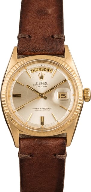 Vintage Rolex Day Date 1803 Silver 'Pie Pan' Dial
