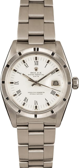 Rolex Date 1501 White Roman Dial