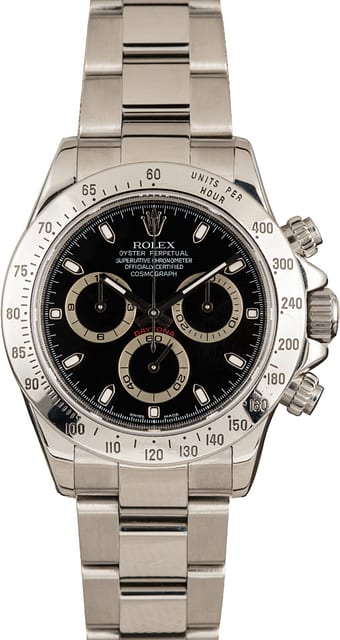 Pre-Owend Rolex Daytona 116520 Tachymetric Bezel