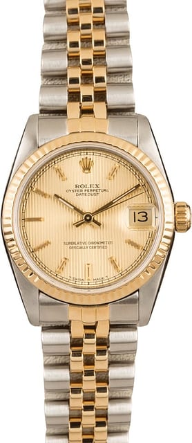 Pre-Owned Rolex Datejust 16220 Black Index Dial