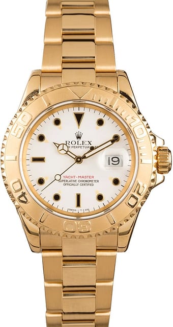 Pre Owned Rolex Yachtmaster 16628 White Dial
