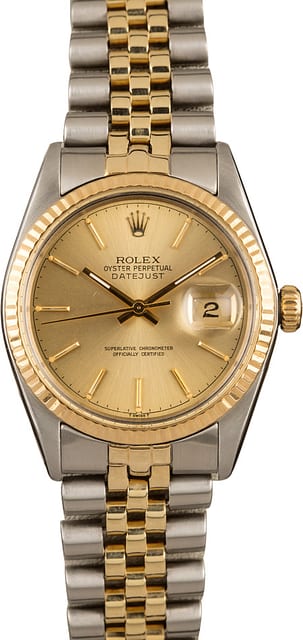 Pre Owned Champagne Rolex Datejust 16013