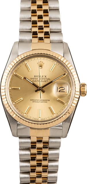 Datejust Rolex 16013 Two-Tone Men's