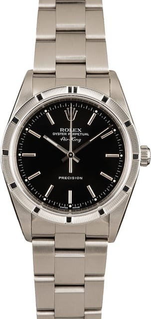 Used Rolex Air-King 14010 Black Dial