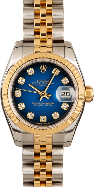 Lady Datejust 179173 Diamond Dial 100% Authentic