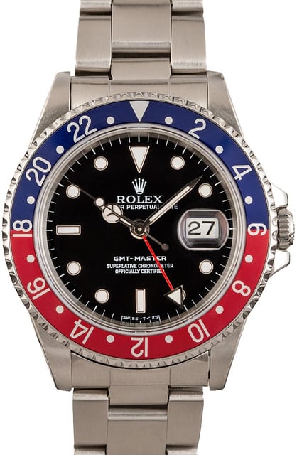 Men's Rolex GMT-Master 16700 Pepsi Bezel Insert
