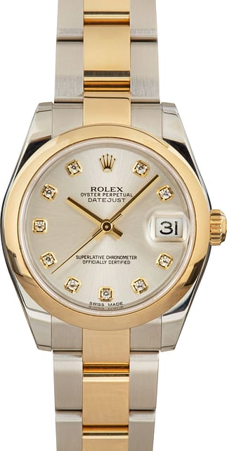 Pre-Owned Rolex Ladies Datejust 178243 White Dial