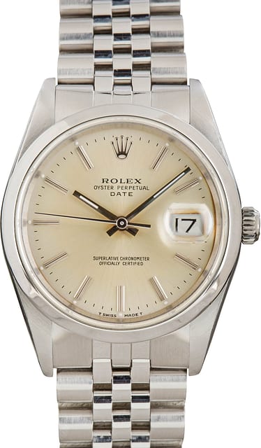 Rolex Date Ref 15200 Stainless Steel
