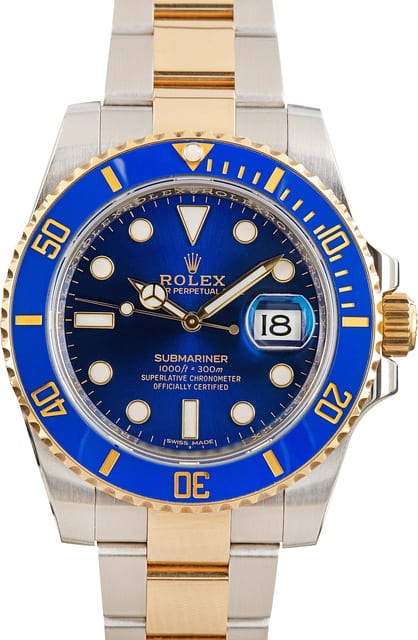 Rolex Submariner Ref 116613LB Blue Dial