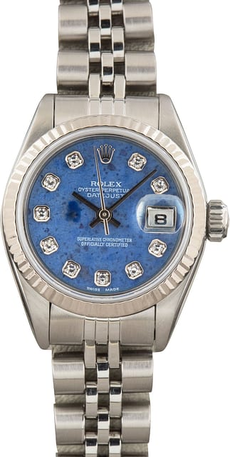 Ladies Rolex Datejust 79174 Sodalite Diamond Dial