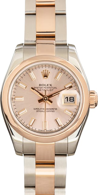 Pre-Owned Rolex Lady Datejust 179161 Pink Dial