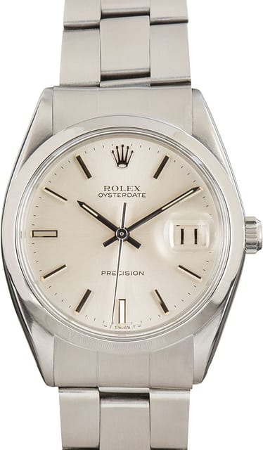 Pre-Owned Rolex Oysterdate ref 6694 Silver Dial