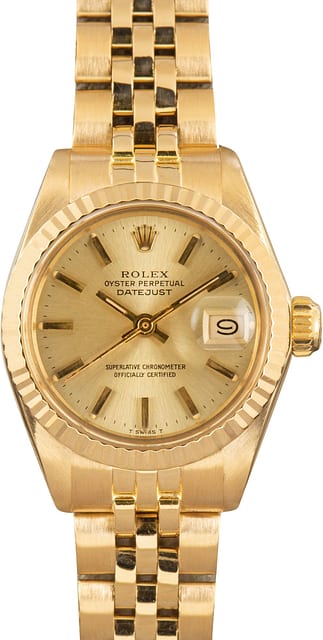 Pre-Owned Lady Rolex Datejust ref 6917 Champagne Dial
