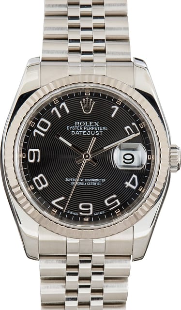 Pre-Owned Rolex Datejust 36 Ref 116234 Black Arabic Dial