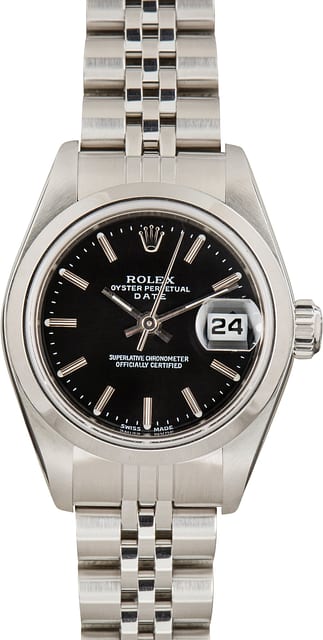 Pre-Owned Lady Rolex Date 79160 Black Dial