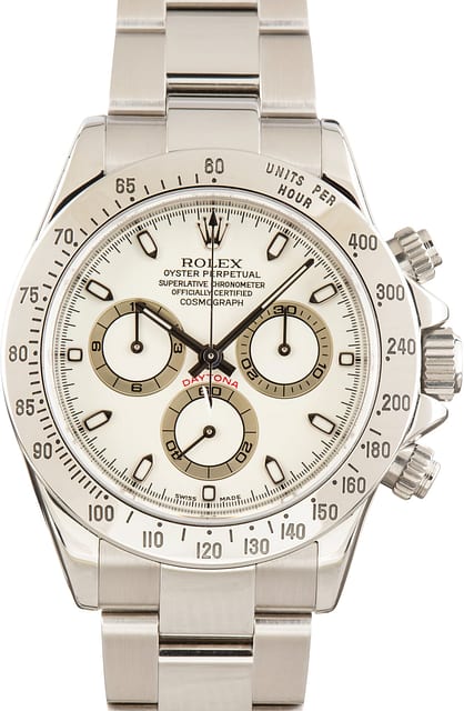 Pre-Owned Rolex Daytona 116520 White Chronograph Dial