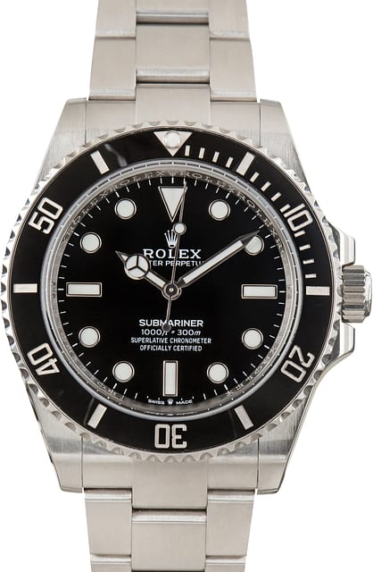 Pre-Owned Rolex Submariner Black Dial ref 124060 Stainless Steel