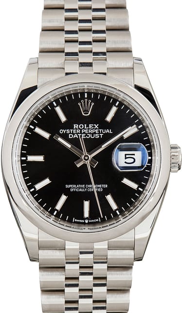 Pre-Owned Rolex Datejust 36 ref 126200 Black Dial