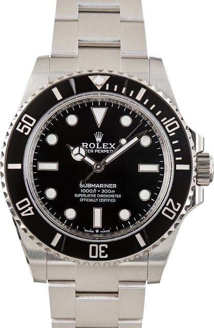 Used Rolex Submariner Black Chromalight Dial 124060 Stainless Steel