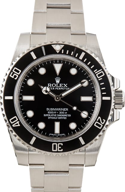 Pre-Owned Rolex Submariner Black Dial 114060 Steel Oyster