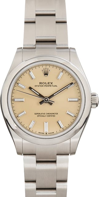 Used Rolex Oyster Perpetual 277200 Beige Dial