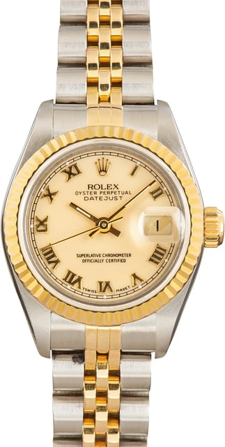 Pre-Owned Ladies Rolex Datejust ref 69173 Ivory Dial