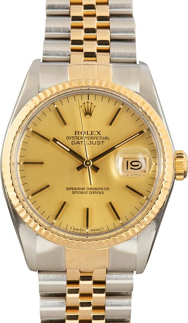 Pre-Owned Rolex Datejust 36 Champagne Dial ref 16013