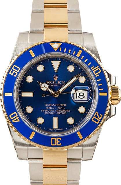 Pre-Owned Rolex Submariner ref 116613LB Bluesy