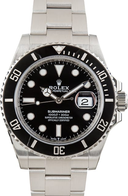 Pre-Owned Rolex Submariner Black Dial ref 126610 Stainless Steel