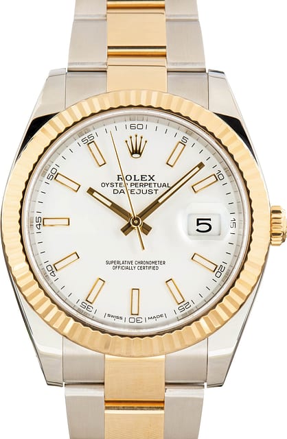Used Rolex Datejust 41 Ref 126333 White Index Dial