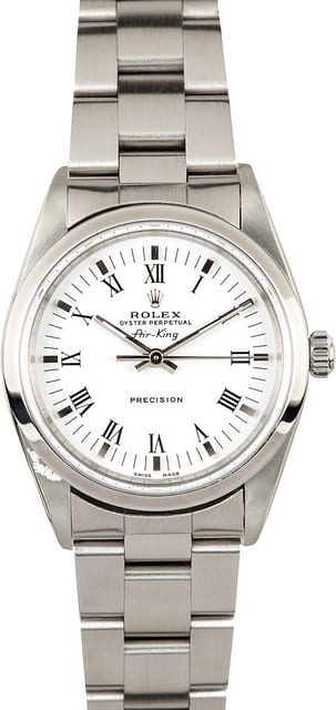 Air-King Rolex 14000 White Roman Dial