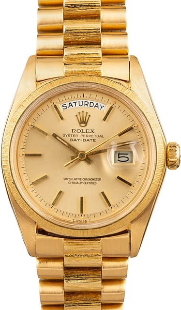 Rolex Vintage President 1807 Bark Finish Certified PreOwned