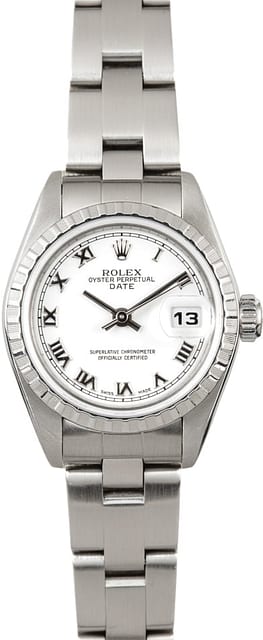 Ladies Rolex Date 79240 White Roman