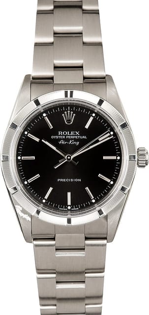 Rolex Air-King Stainless Steel Black Dial 14010M