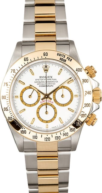 Rolex Daytona White Dial 16523 Two Tone