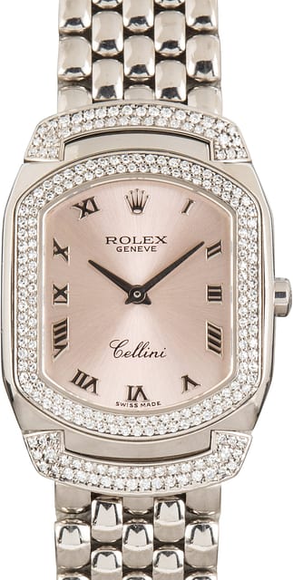 Pre-Owned Rolex Geneve Cellini 6693 Diamond Bezel