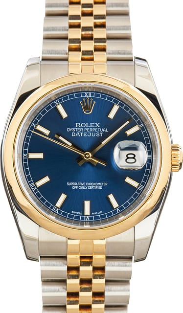 Pre-Owned Rolex Datejust 36 Ref 116203 Blue Dial