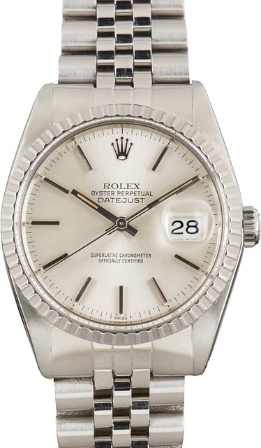 Pre-Ownd Rolex Datejust 36 Silver Dial 16030 Stainless Steel