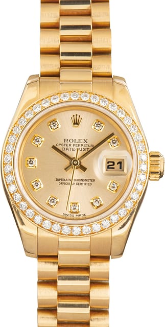 Pre-Owned Ladies Rolex Datejust 179138 Silver Diamond Dial