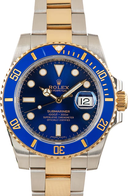 Pre-Owned Rolex Submariner ref 116613LB Bluesy
