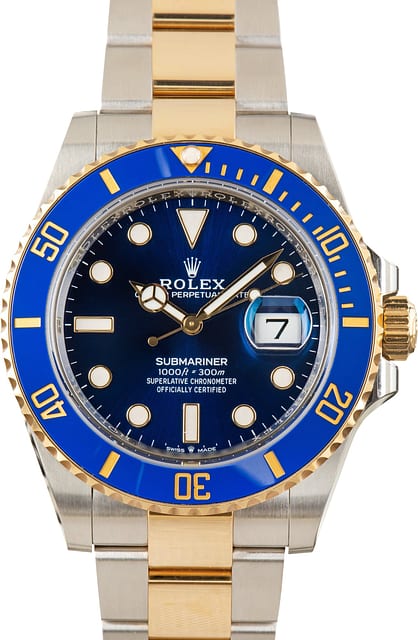 Used Rolex Submariner Two Tone Ref 126613LB Blue Dial