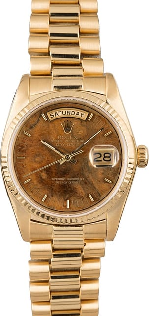 Rolex Day-Date President 18038 Exotic Wood Dial