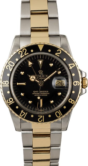 Vintage 1979 Rolex GMT-Master 1675 Black Nipple Dial