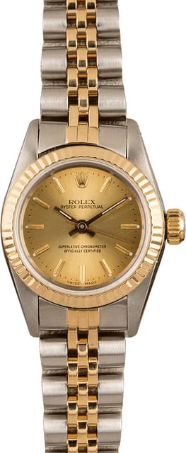 Pre-Owned Rolex Ladies Oyster Perpetual 67193 T