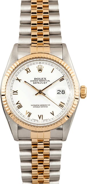 Rolex Datejust 16013 White Roman